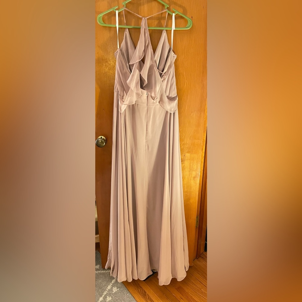 Bridesmaid dress, dessy collection from Vivian Diamond. Color: topaz